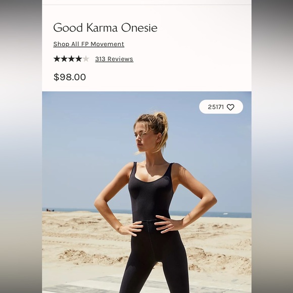 NWOT FP Movement Good Karma Onesie Size M/L - Picture 4 of 14